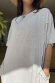 Made in Italy Milo Cotton Slouch Sac Dress Stone